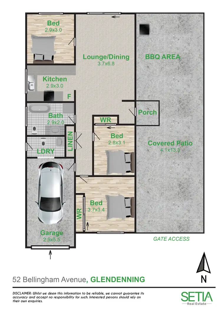 Floorplan of Homely house listing, 52 Bellingham Avenue, Glendenning NSW 2761
