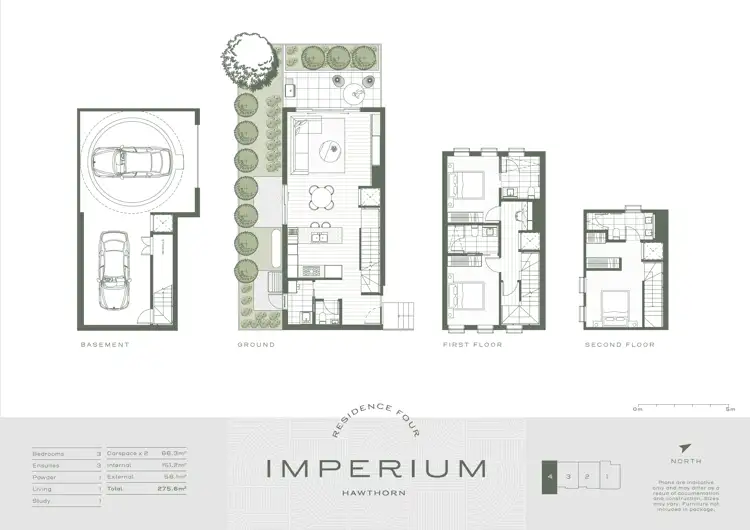 Floorplan of Homely townhouse listing, 4/9 Power Avenue, Hawthorn VIC 3122
