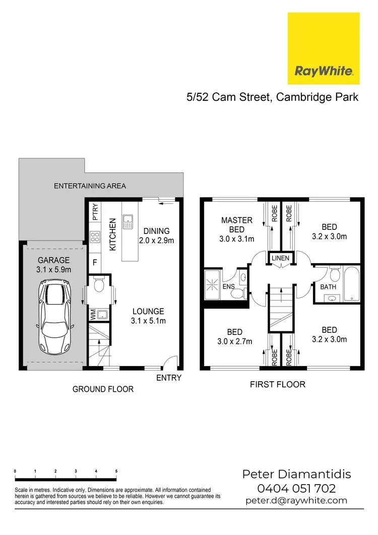 Floorplan of Homely townhouse listing, 5/52 Cam Street, Cambridge Park NSW 2747