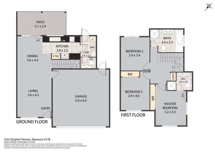 Floorplan of Homely house listing, 3/32 Drayton Terrace, Wynnum QLD 4178