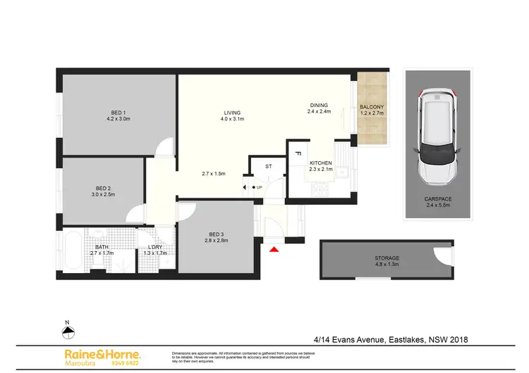 Floorplan of Homely unit listing, 4/14 Evans Avenue, Eastlakes NSW 2018