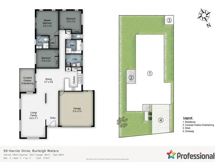 Floorplan of Homely house listing, 99 Harrier Drive, Burleigh Waters QLD 4220