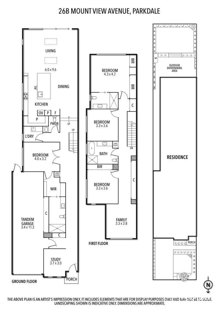 Floorplan of Homely townhouse listing, 26B Mount View Avenue, Parkdale VIC 3195