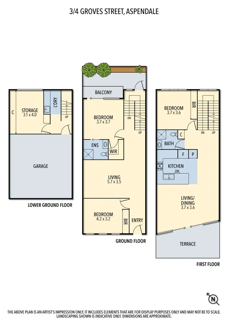 Floorplan of Homely townhouse listing, 3/4 Groves Street, Aspendale VIC 3195