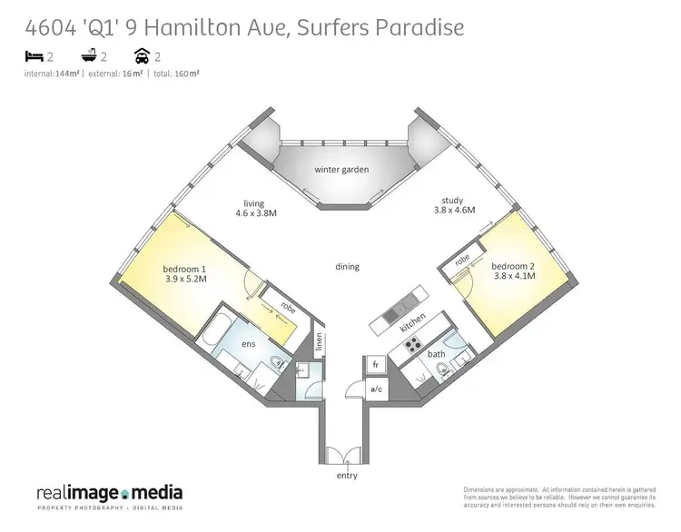 Floorplan of Homely apartment listing, 4604/9 Hamilton Ave, Surfers Paradise QLD 4217