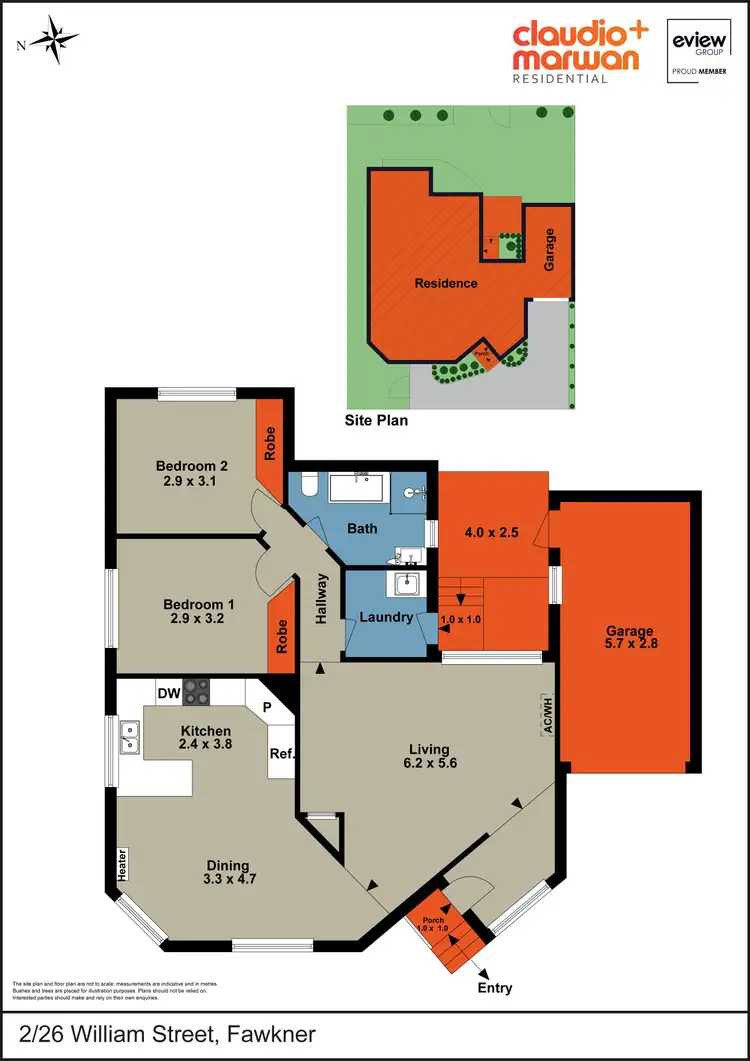 Floorplan of Homely unit listing, 2/26 William Street, Fawkner VIC 3060