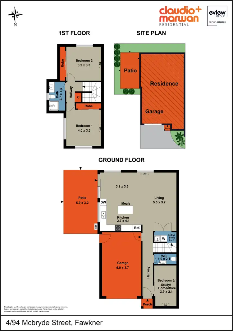 Floorplan of Homely townhouse listing, 4/94 Mcbryde Street, Fawkner VIC 3060