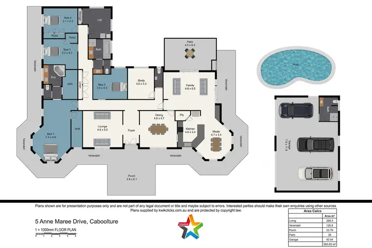 Floorplan of Homely house listing, 5 Ann Maree Drive, Caboolture QLD 4510