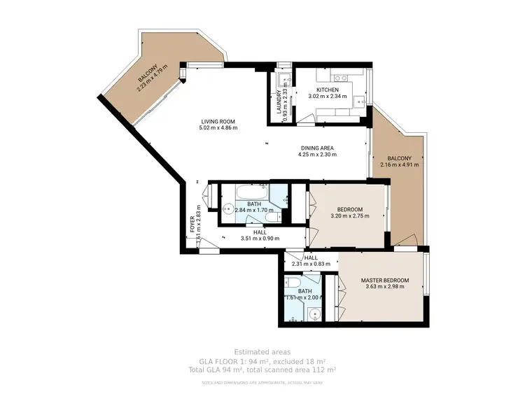 Floorplan of Homely apartment listing, 24/163 Willoughby Road, Naremburn NSW 2065