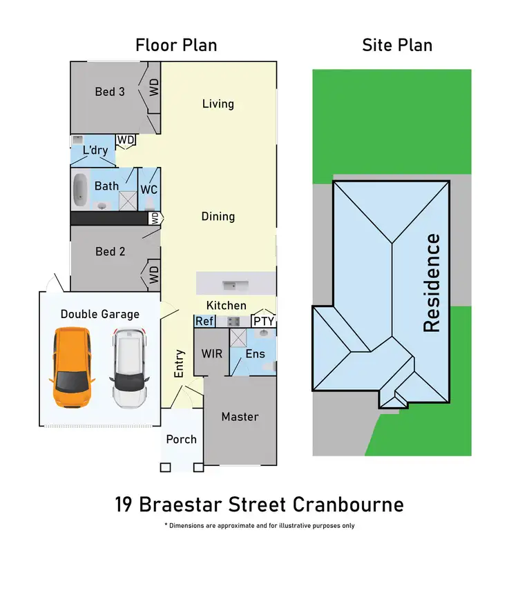 Floorplan of Homely house listing, 19 Braestar Street, Cranbourne VIC 3977