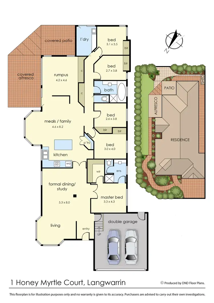 Floorplan of Homely house listing, 1 Honey Myrtle Court, Langwarrin VIC 3910