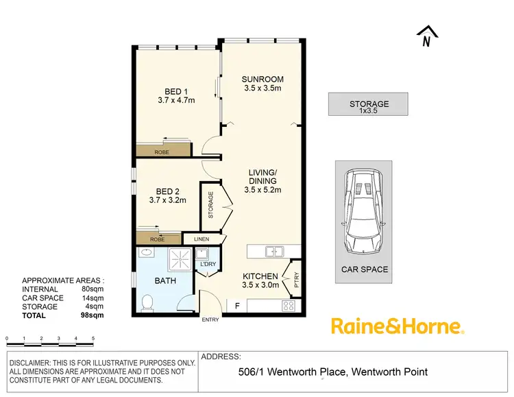 Floorplan of Homely apartment listing, 506/1 Wentworth Place, Wentworth Point NSW 2127