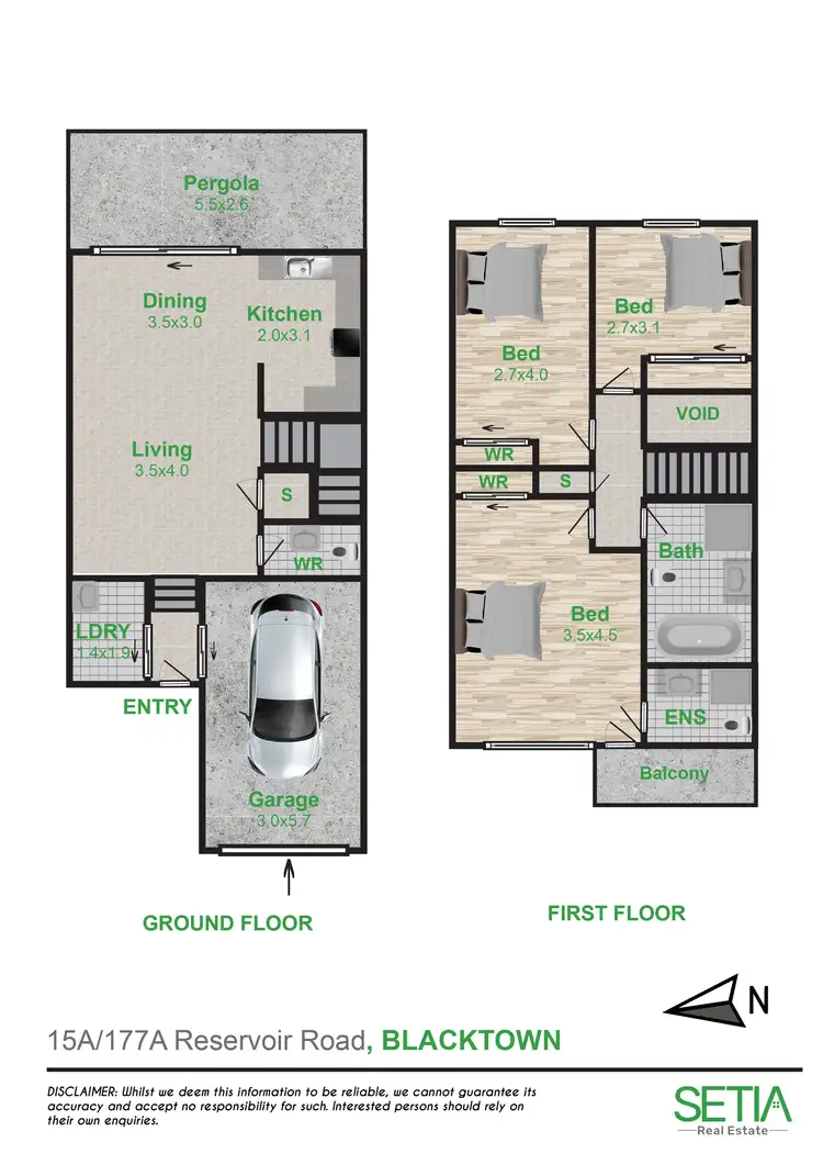 Floorplan of Homely townhouse listing, 15A/177A Reservoir Road, Blacktown NSW 2148