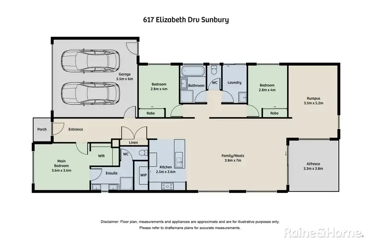 Floorplan of Homely house listing, 617 Elizabeth Drive, Sunbury VIC 3429