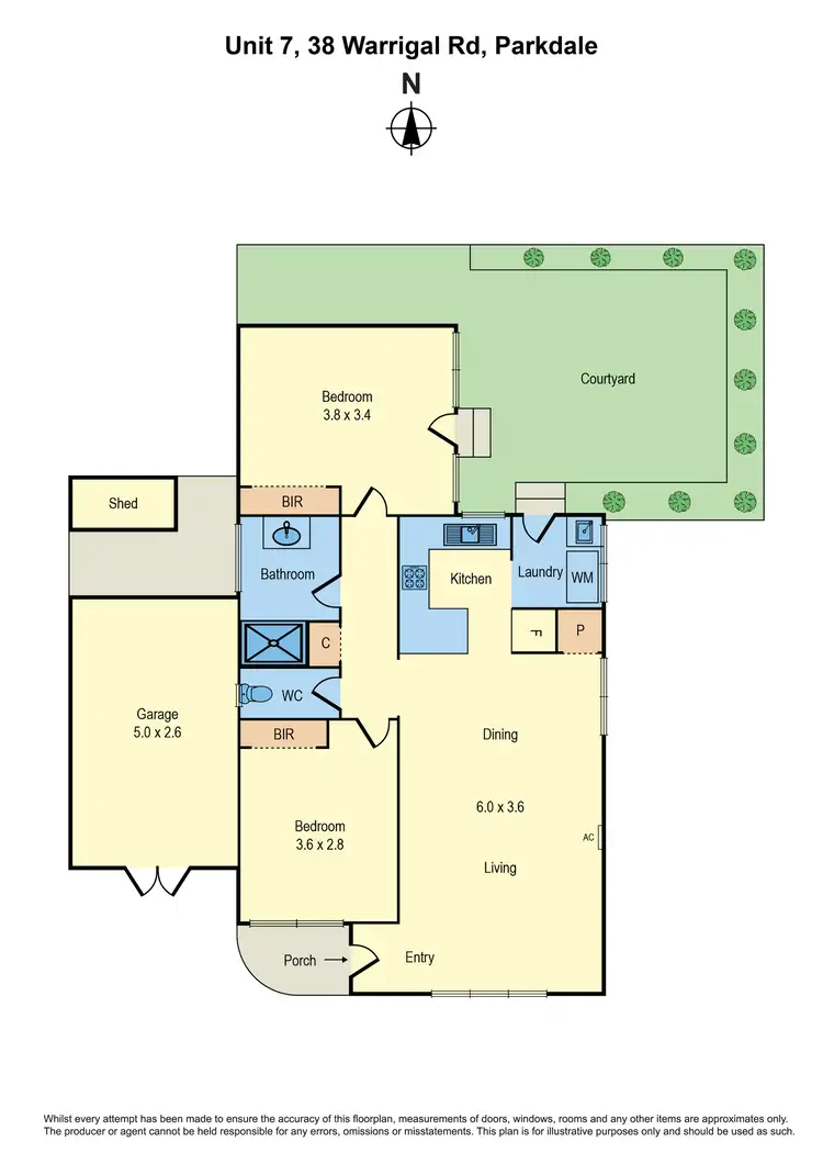 Floorplan of Homely unit listing, 7/38 Warrigal Road, Parkdale VIC 3195
