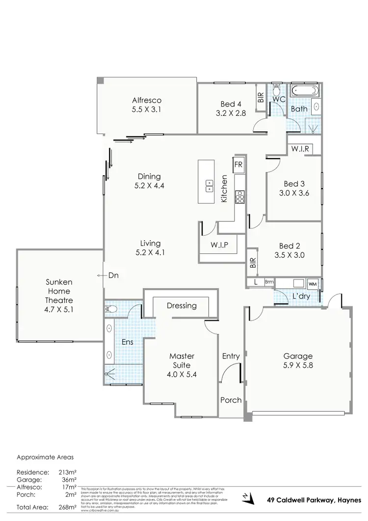 Floorplan of Homely house listing, 49 Caldwell Parkway, Haynes WA 6112