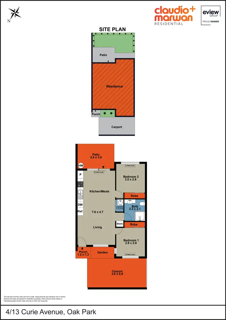 Floorplan of Homely unit listing, 4/13 Curie Avenue, Oak Park VIC 3046