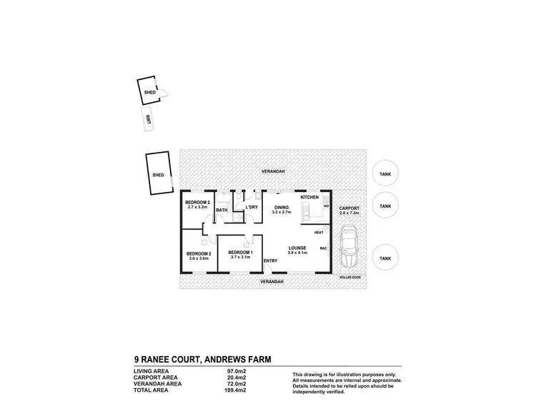 Floorplan of Homely house listing, 9 Ranee Court, Andrews Farm SA 5114