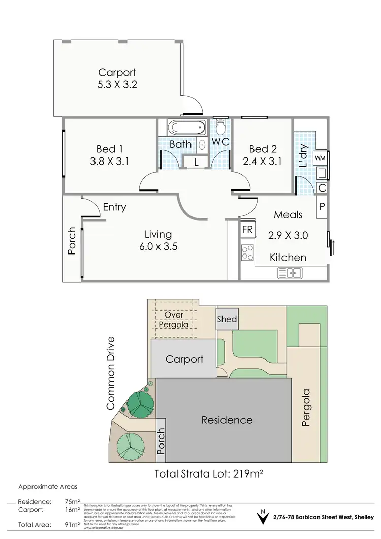 Floorplan of Homely house listing, 2/76-78 Barbican Street West, Shelley WA 6148