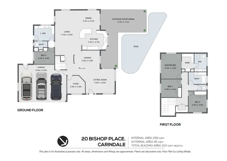 Floorplan of Homely house listing, 20 Bishop Place, Carindale QLD 4152