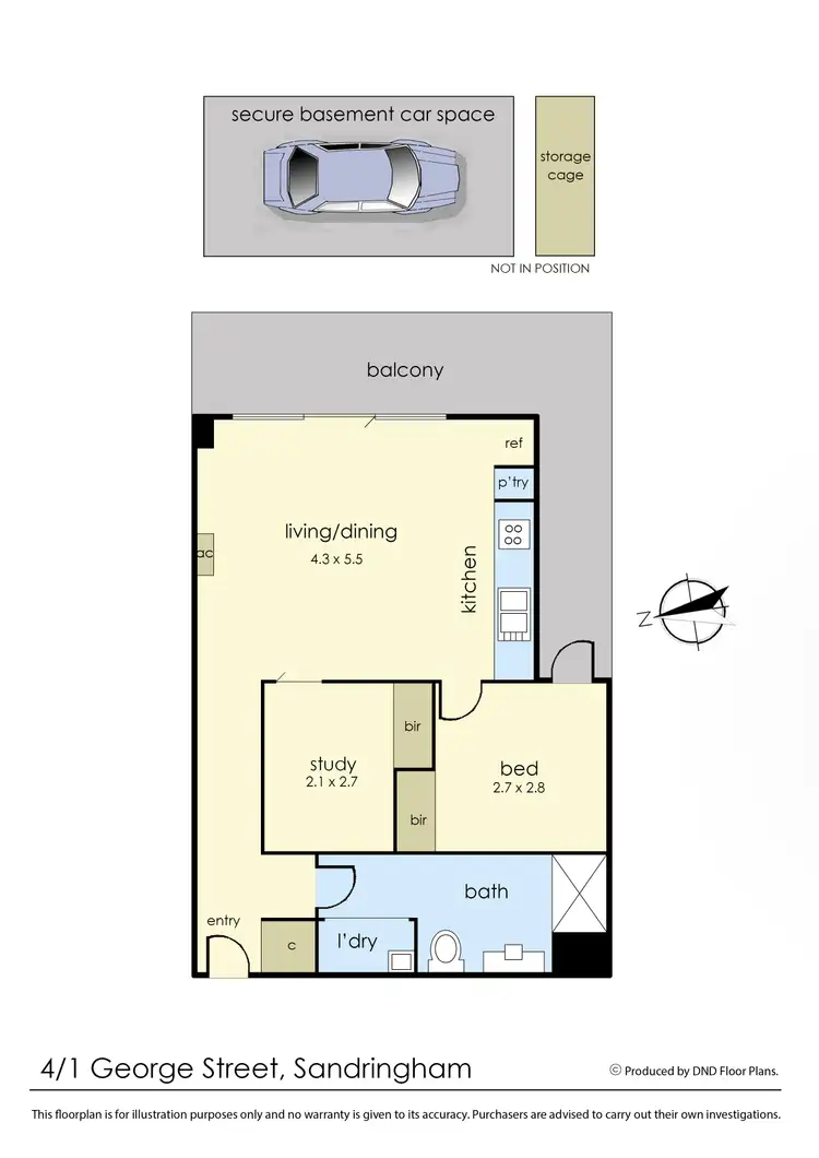 Floorplan of Homely apartment listing, 4/1 George Street, Sandringham VIC 3191