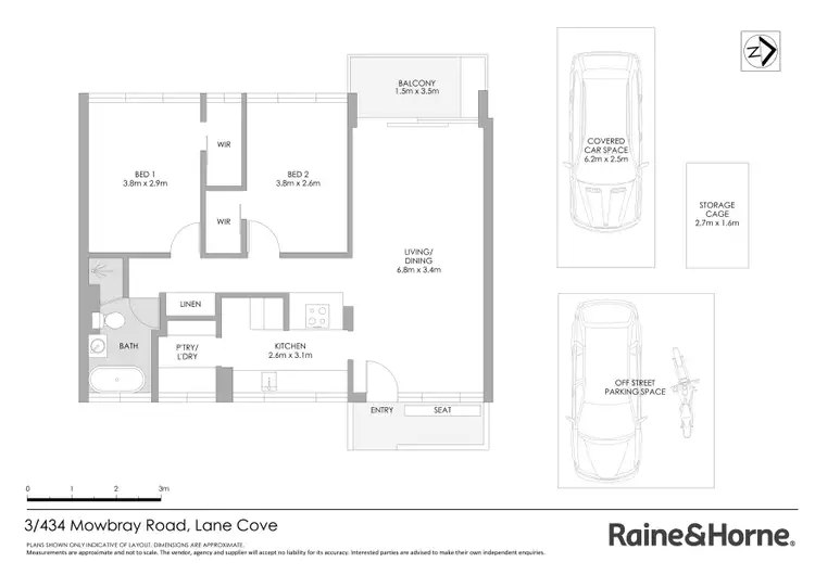 Floorplan of Homely apartment listing, 3/434 Mowbray Road, Lane Cove NSW 2066