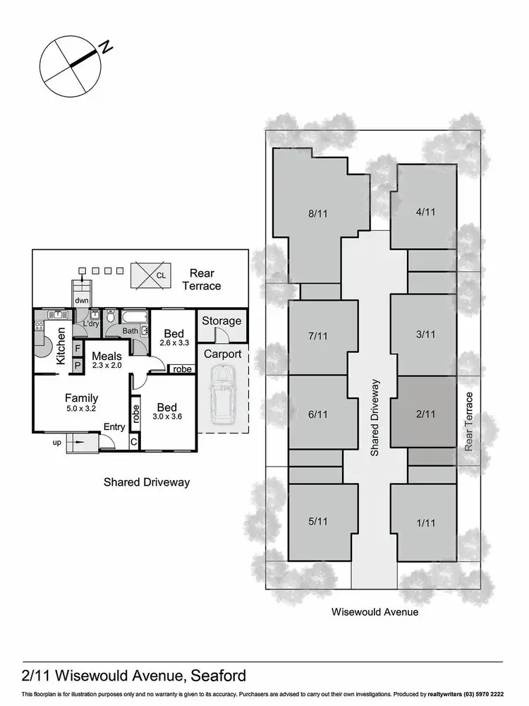 Floorplan of Homely unit listing, 2/11 Wisewould Avenue, Seaford VIC 3198