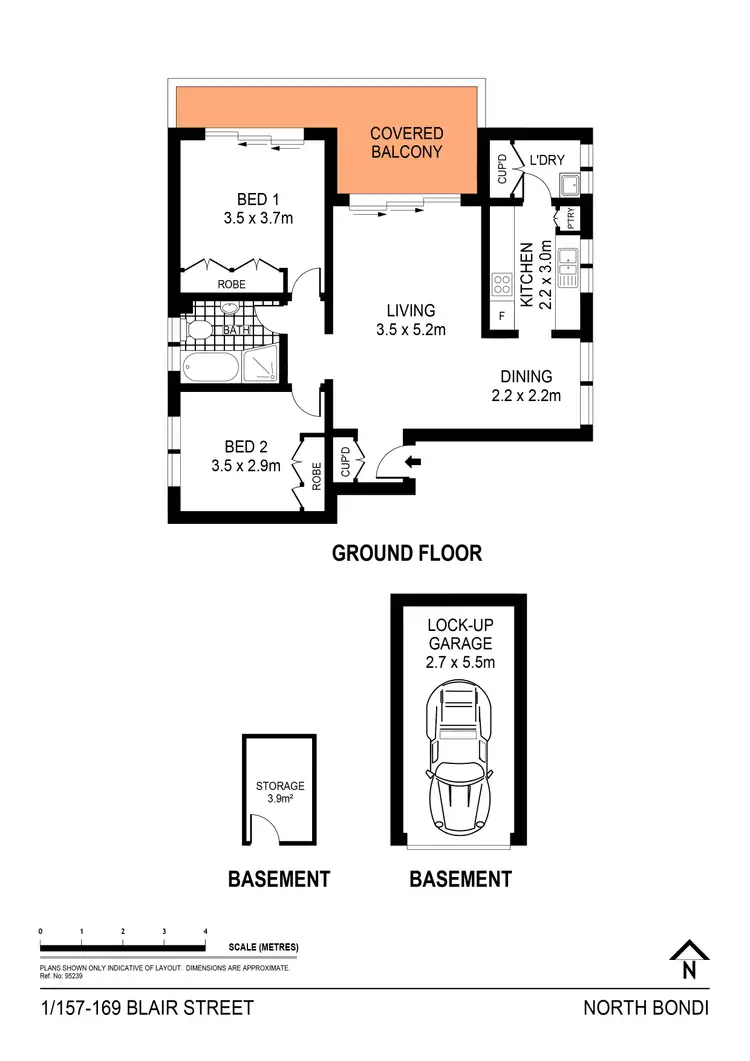 Floorplan of Homely apartment listing, 1/157 Blair Street, North Bondi NSW 2026