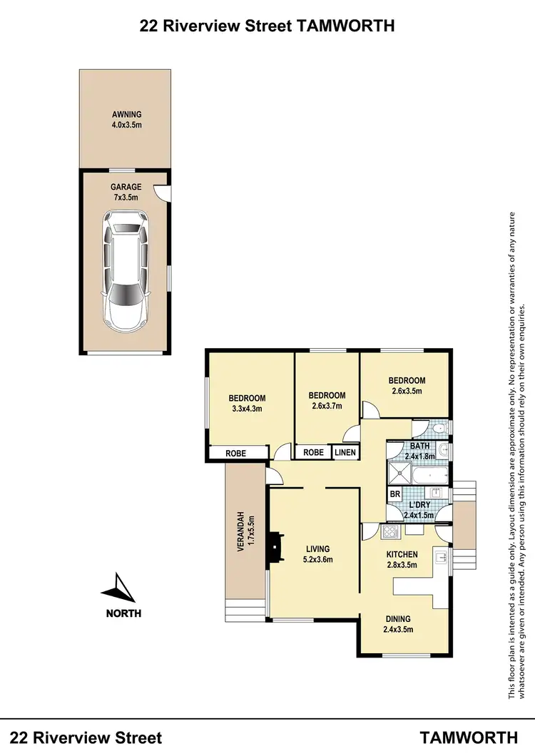Floorplan of Homely house listing, 22 Riverview Street, Tamworth NSW 2340