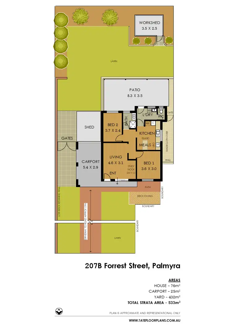 Floorplan of Homely house listing, 207B Forrest Street, Palmyra WA 6157