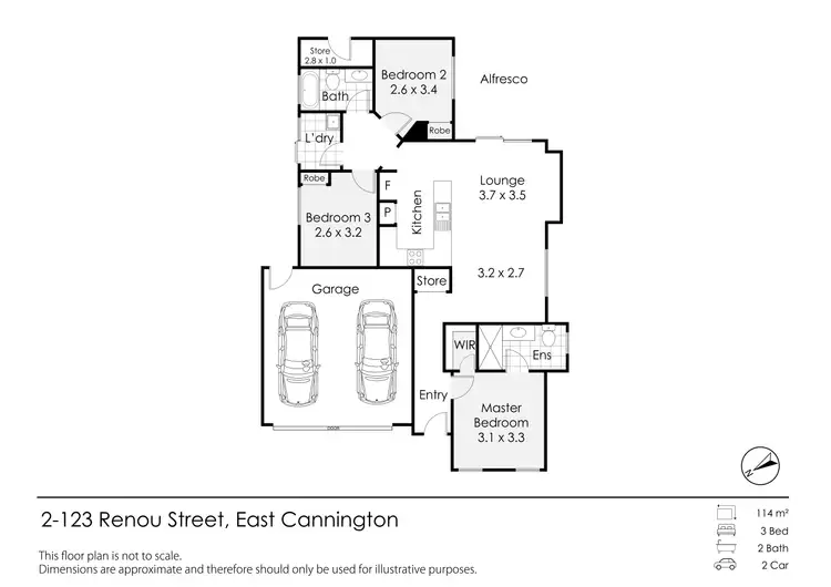 Floorplan of Homely villa listing, 2/123 Renou Street, East Cannington WA 6107