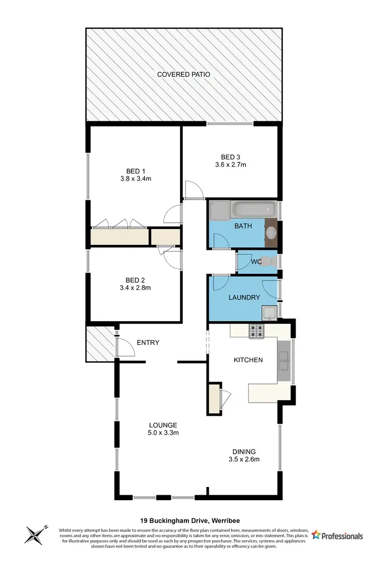 Floorplan of Homely house listing, 19 Buckingham Drive, Werribee VIC 3030