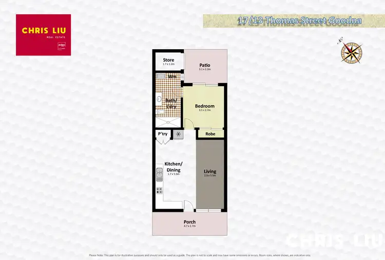 Floorplan of Homely unit listing, 17/13 Thomas Street, Goodna QLD 4300