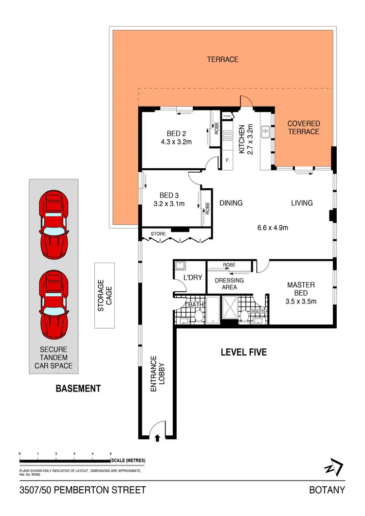 Floorplan of Homely apartment listing, 3507/50 Pemberton Street, Botany NSW 2019
