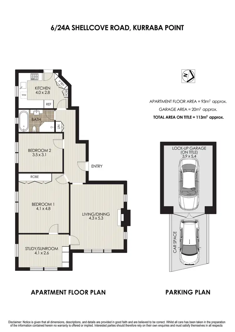 Floorplan of Homely apartment listing, 6/24a Shellcove Road, Neutral Bay NSW 2089