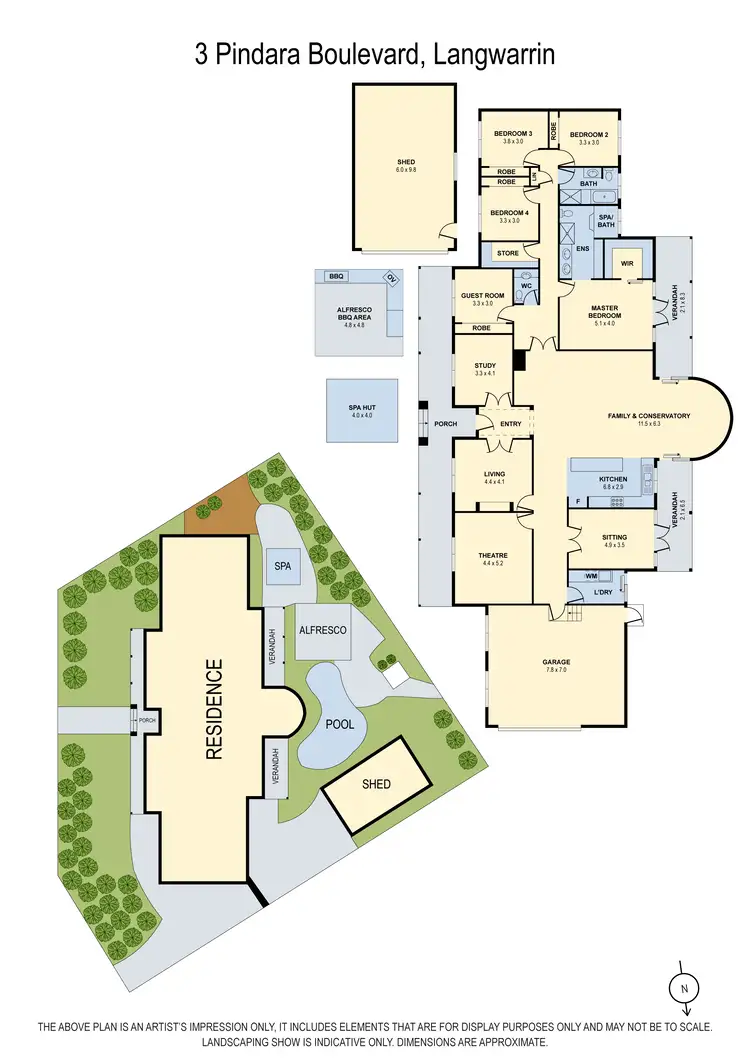 Floorplan of Homely house listing, 3 Pindara Boulevard, Langwarrin VIC 3910