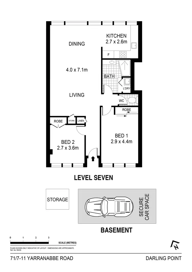 Floorplan of Homely apartment listing, 71/7-11 Yarranabbe Road, Darling Point NSW 2027