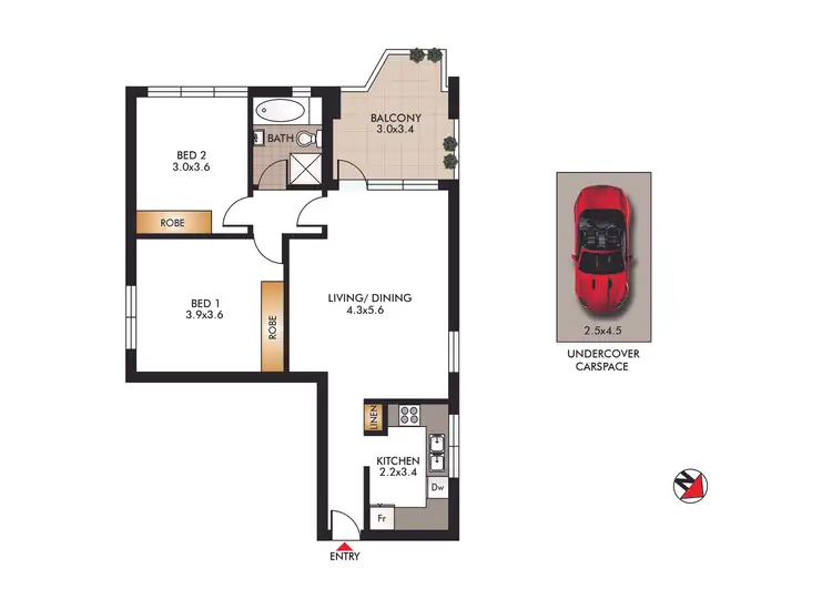 Floorplan of Homely apartment listing, 7/33 Francis Street, Bondi Beach NSW 2026