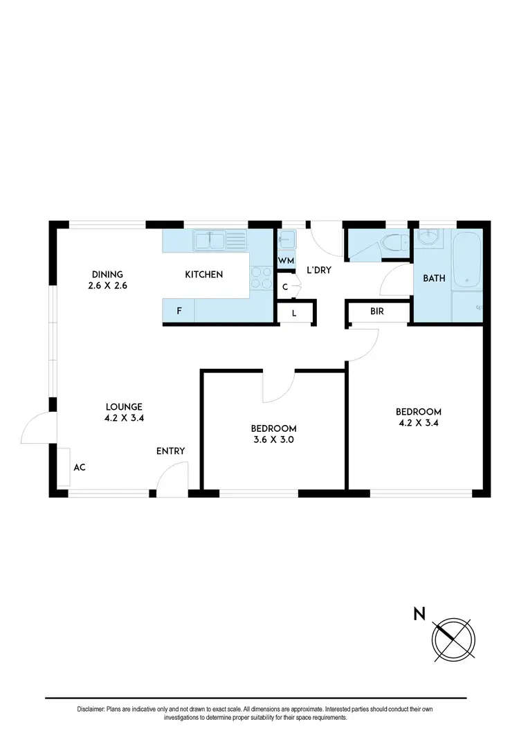 Floorplan of Homely unit listing, 2/1268 Nepean Highway, Cheltenham VIC 3192