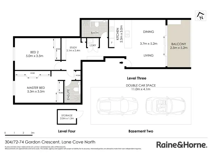 Floorplan of Homely apartment listing, 304/72-74 Gordon Crescent, Lane Cove North NSW 2066