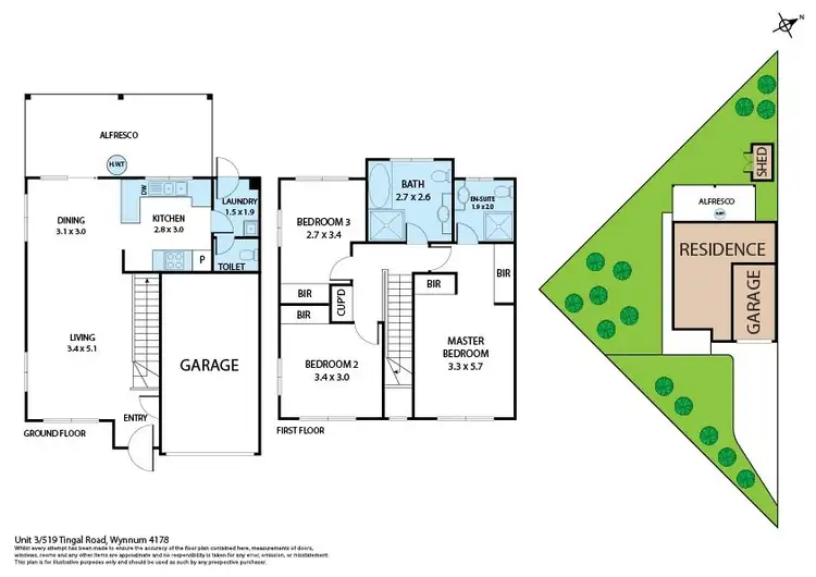 Floorplan of Homely townhouse listing, 3/519 Tingal Road, Wynnum QLD 4178