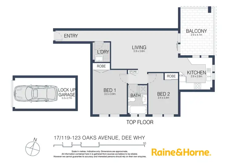 Floorplan of Homely apartment listing, 17/119 Oaks Avenue, Dee Why NSW 2099