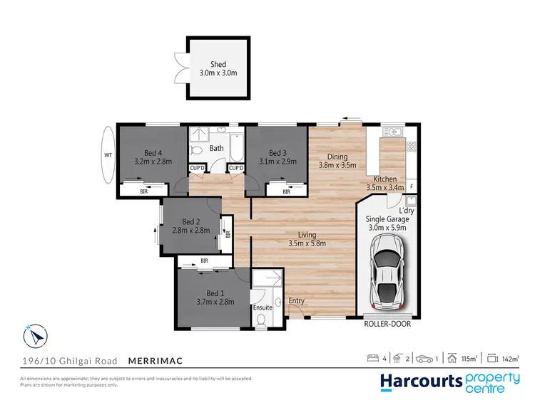 Floorplan of Homely house listing, 196/10 Ghilgai Road, Merrimac QLD 4226