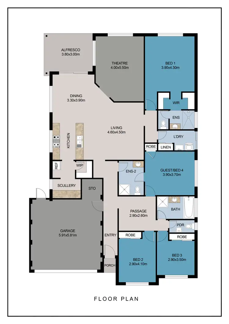 Floorplan of Homely house listing, 59 Tourmaline Boulevard, Byford WA 6122