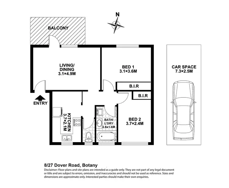 Floorplan of Homely apartment listing, 8/27 Dover Road, Botany NSW 2019