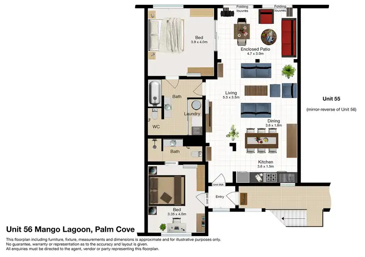Floorplan of Homely apartment listing, 56/81-85 Cedar Road, Palm Cove QLD 4879