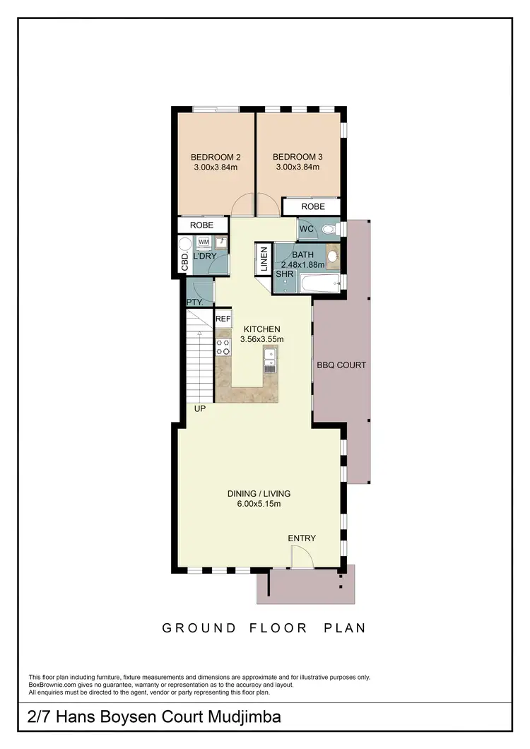 Floorplan of Homely townhouse listing, 2/7 Hans Boysen Drive, Mudjimba QLD 4564