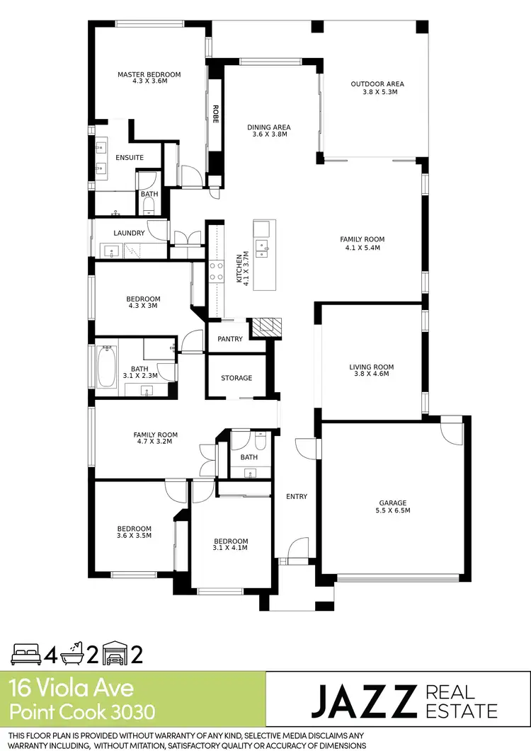 Floorplan of Homely house listing, 16 Viola Avenue, Point Cook VIC 3030