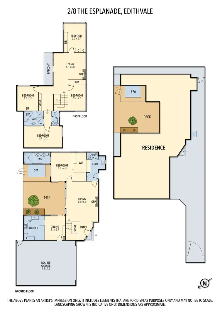 Floorplan of Homely townhouse listing, 2/8 The Esplanade, Edithvale VIC 3196