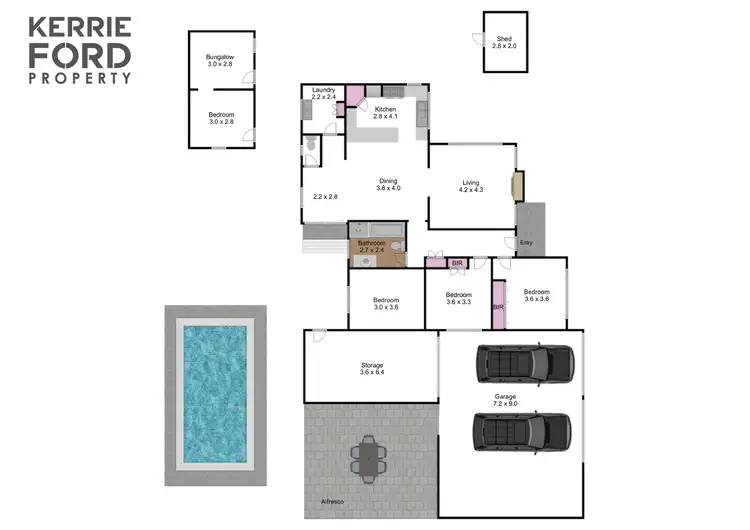 Floorplan of Homely house listing, 34 Hyde Park Road, Traralgon VIC 3844